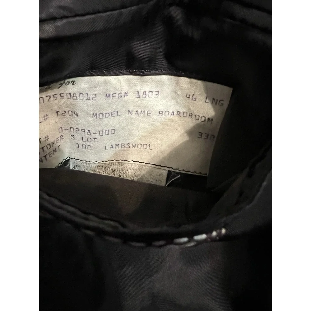 Hickey Freeman Mens Wool Sport Coat 46L Charcoal‎ Gray Plaid Blazer